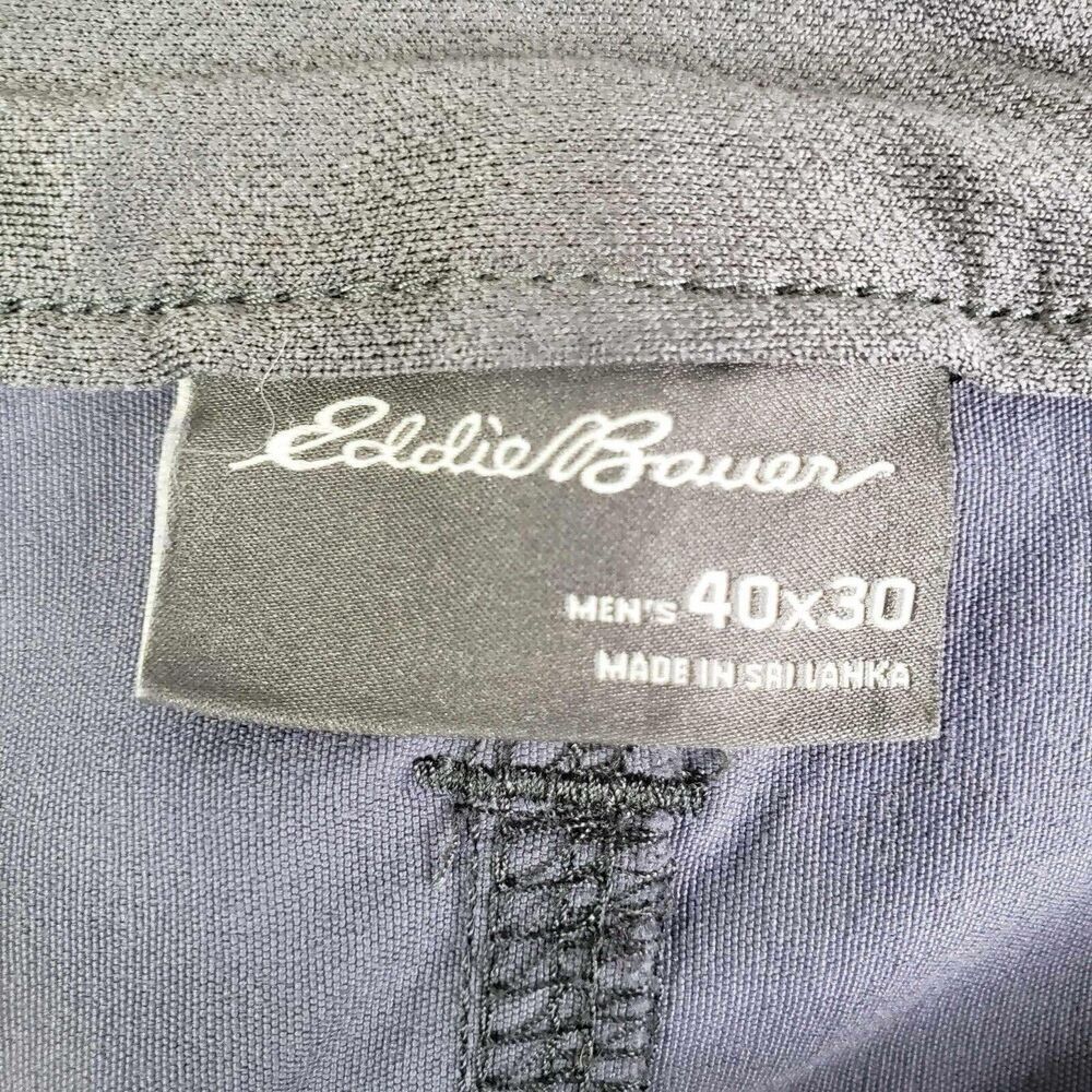Eddie Bauer Pants Mens Nylon Cargo Straight Hiking Size 40x30 Gray Flat Front - Picture 7 of 9